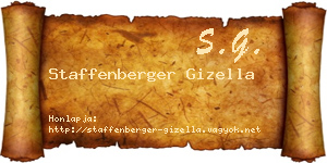 Staffenberger Gizella névjegykártya
