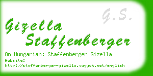 gizella staffenberger business card